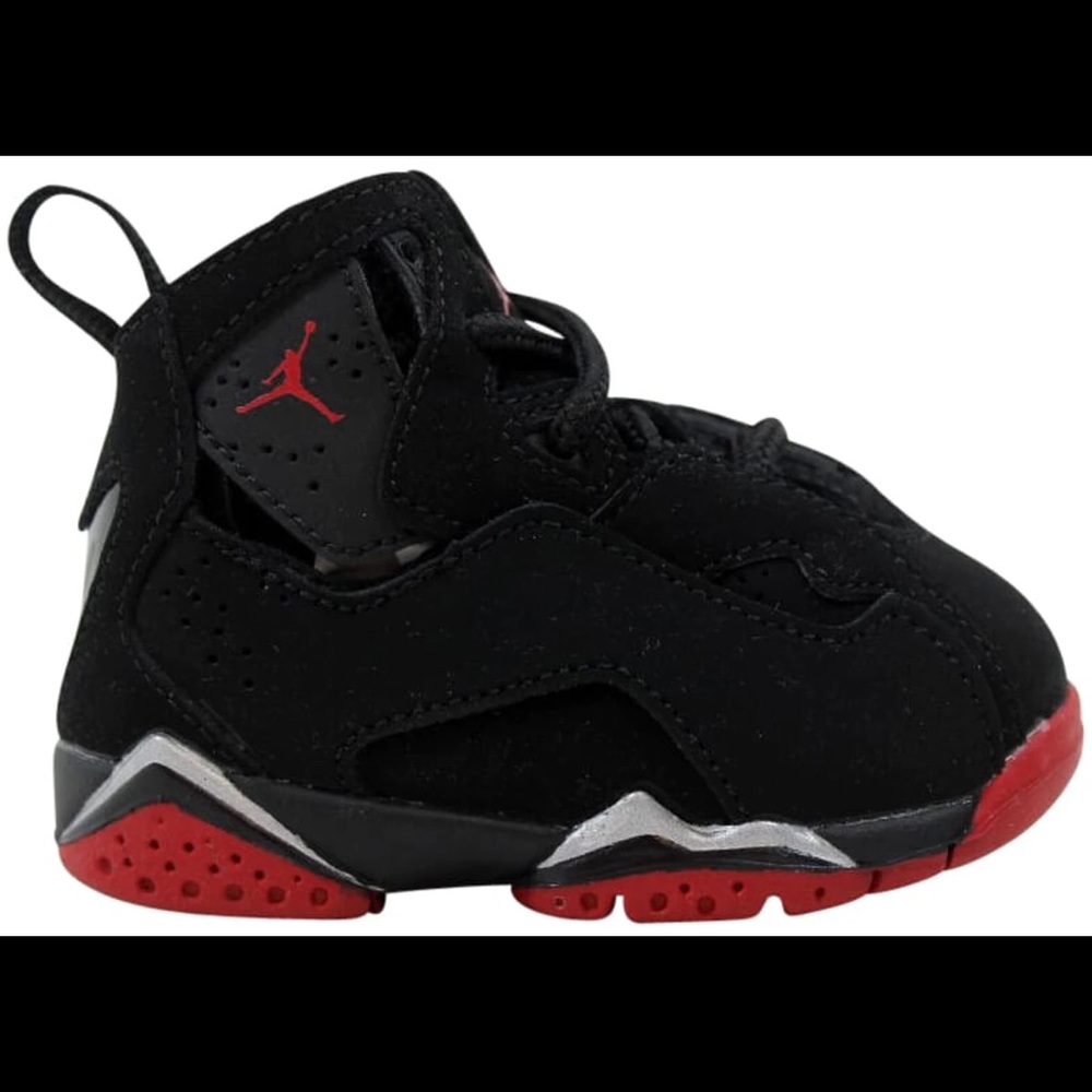 Jordan Black True Flight Baby Sneakers
